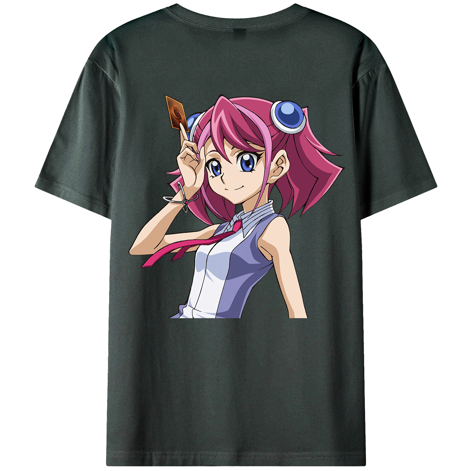 （画像用） 遊☆戯☆王 Yu-Gi-Oh! 綿100％ メンズ半袖Tシャツ（バックプリント） 通気性